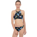 Seamless-adventure-space-vector-pattern-background Racer Front Bikini Set