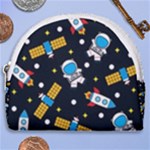 Seamless-adventure-space-vector-pattern-background Horseshoe Style Canvas Pouch