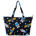 Seamless-adventure-space-vector-pattern-background Full Print Shoulder Bag