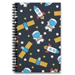 Seamless-adventure-space-vector-pattern-background 5.5  x 8.5  Notebook