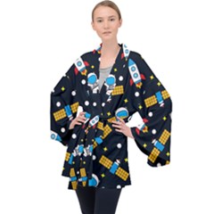 Long Sleeve Velvet Kimono  