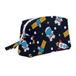 Seamless-adventure-space-vector-pattern-background Wristlet Pouch Bag (Medium)