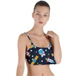 Seamless-adventure-space-vector-pattern-background Layered Top Bikini Top 