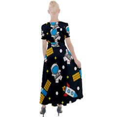 Button Up Short Sleeve Maxi Dress 