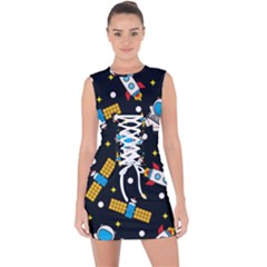 Lace Up Front Bodycon Dress 
