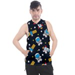 Seamless-adventure-space-vector-pattern-background Men s Sleeveless Hoodie