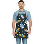 Seamless-adventure-space-vector-pattern-background Kitchen Apron