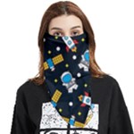 Seamless-adventure-space-vector-pattern-background Face Covering Bandana (Triangle)