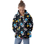 Seamless-adventure-space-vector-pattern-background Kids  Oversized Hoodie