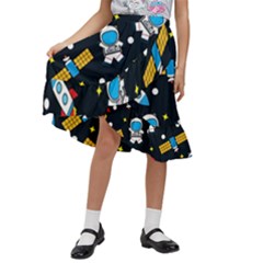 Kids  Ruffle Flared Wrap Midi Skirt 