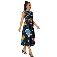 Sleeveless Round Neck Midi Dress 
