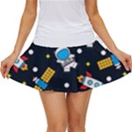 Seamless-adventure-space-vector-pattern-background Women s Skort