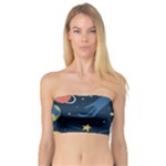 Seamless-pattern-with-funny-aliens-cat-galaxy Bandeau Top