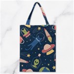 Seamless-pattern-with-funny-aliens-cat-galaxy Classic Tote Bag