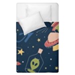 Seamless-pattern-with-funny-aliens-cat-galaxy Duvet Cover Double Side (Single Size)