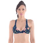 Seamless-pattern-with-funny-aliens-cat-galaxy Plunge Bikini Top