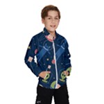 Seamless-pattern-with-funny-aliens-cat-galaxy Kids  Windbreaker