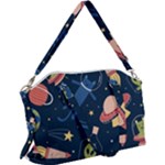 Seamless-pattern-with-funny-aliens-cat-galaxy Canvas Crossbody Bag