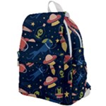 Seamless-pattern-with-funny-aliens-cat-galaxy Top Flap Backpack