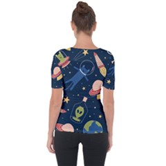 Shoulder Cut Out Short Sleeve Top 