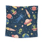 Seamless-pattern-with-funny-aliens-cat-galaxy Square Tapestry (Small)