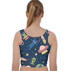 Velvet Racer Back Crop Top 