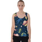 Seamless-pattern-with-funny-aliens-cat-galaxy Velvet Tank Top