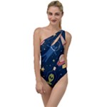 Seamless-pattern-with-funny-aliens-cat-galaxy To One Side Swimsuit