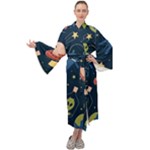 Seamless-pattern-with-funny-aliens-cat-galaxy Maxi Velvet Kimono