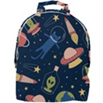 Seamless-pattern-with-funny-aliens-cat-galaxy Mini Full Print Backpack