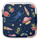 Seamless-pattern-with-funny-aliens-cat-galaxy Mini Square Pouch