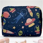 Seamless-pattern-with-funny-aliens-cat-galaxy Make Up Pouch (Large)