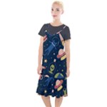 Seamless-pattern-with-funny-aliens-cat-galaxy Camis Fishtail Dress