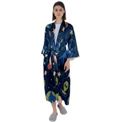 Maxi Satin Kimono 