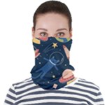 Seamless-pattern-with-funny-aliens-cat-galaxy Face Seamless Bandana (Adult)