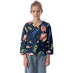 Seamless-pattern-with-funny-aliens-cat-galaxy Kids  Sailor Shirt