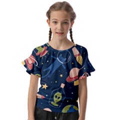 Kids  Cut Out Flutter Sleeves 