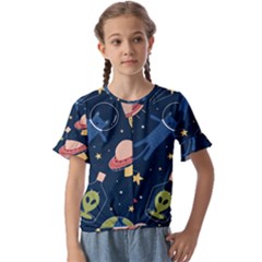 Kids  Cuff Sleeve Scrunch Bottom T-Shirt 