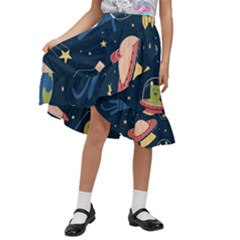 Kids  Ruffle Flared Wrap Midi Skirt 