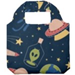 Seamless-pattern-with-funny-aliens-cat-galaxy Foldable Grocery Recycle Bag