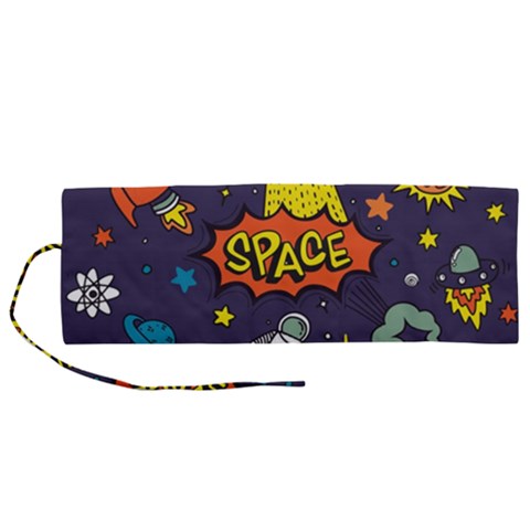 Vector Flat Space Design Background With Text Roll Up Canvas Pencil Holder (M) from ArtsNow.com