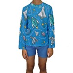 About-space-seamless-pattern Kids  Long Sleeve Swimwear