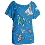 About-space-seamless-pattern Women s Oversized Tee