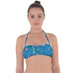 About-space-seamless-pattern Halter Bandeau Bikini Top