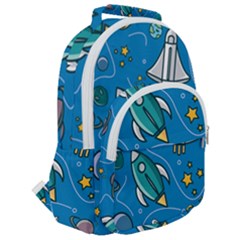 Rounded Multi Pocket Backpack 