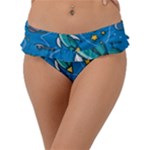 About-space-seamless-pattern Frill Bikini Bottoms