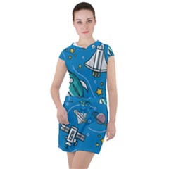 Drawstring Hooded Dress 