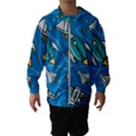 About-space-seamless-pattern Kids  Hooded Windbreaker