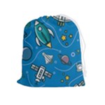 About-space-seamless-pattern Drawstring Pouch (XL)