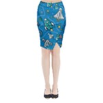 About-space-seamless-pattern Midi Wrap Pencil Skirt